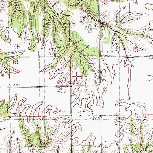 Topographic Map of Hickory Grove School (historical), IL