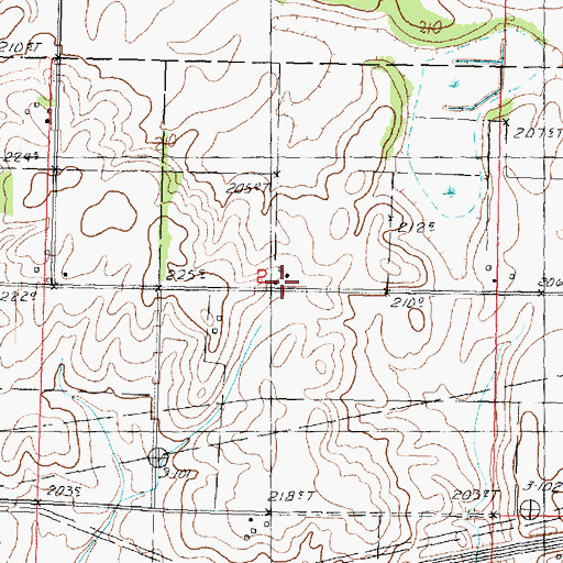 Topographic Map of Hickory Grove School (historical), IL