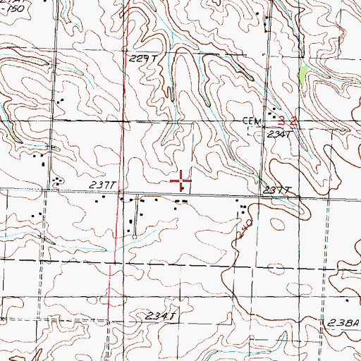 Topographic Map of Hickory Grove School (historical), IL