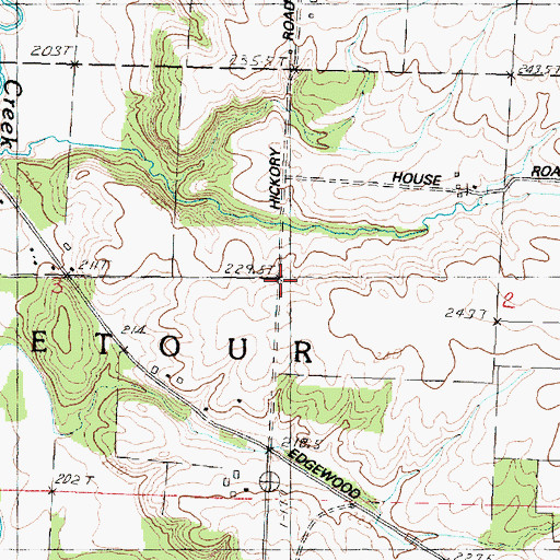 Topographic Map of Hickory School (historical), IL