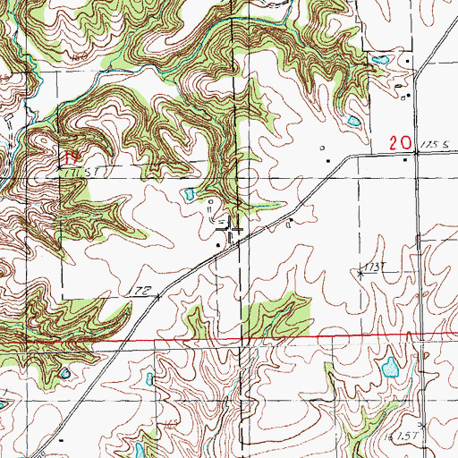 Topographic Map of High Street School (historical), IL