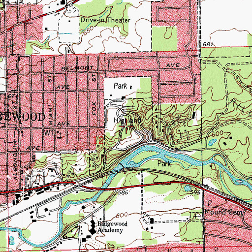 Topographic Map of Highland Park, IL