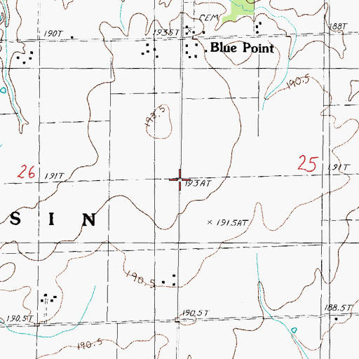 Topographic Map of Highland School (historical), IL