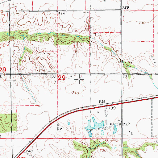 Topographic Map of Highland School (historical), IL