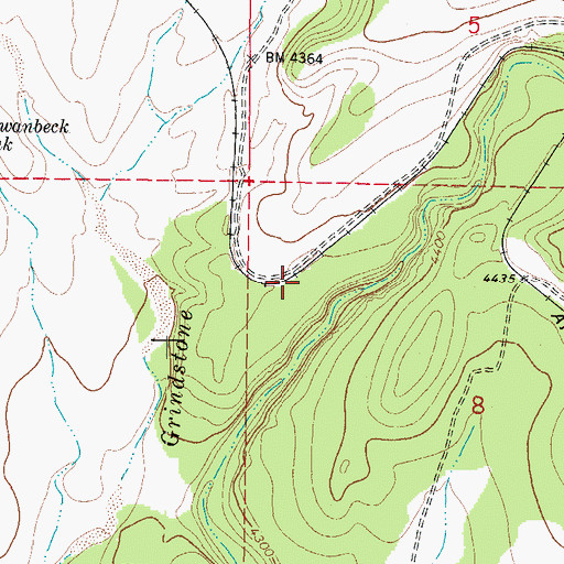 Topographic Map of Mack, AZ