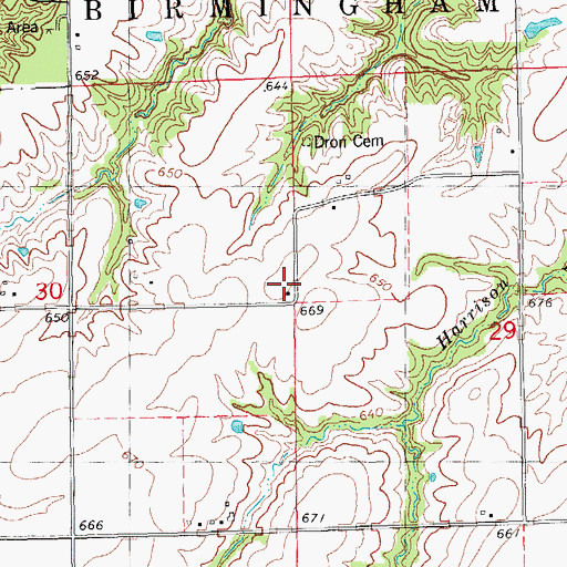 Topographic Map of Highland School (historical), IL