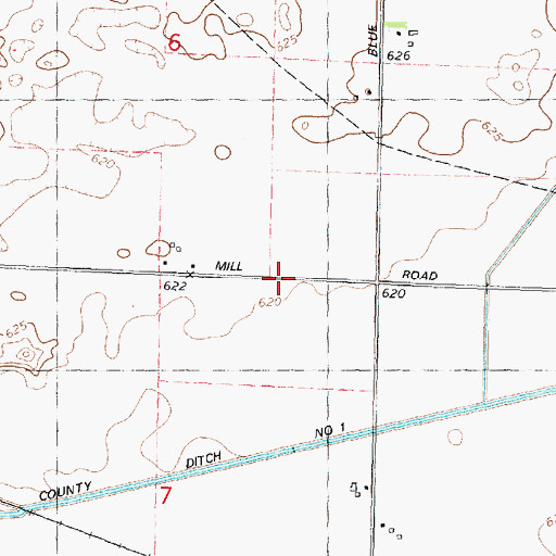 Topographic Map of Highland School (historical), IL