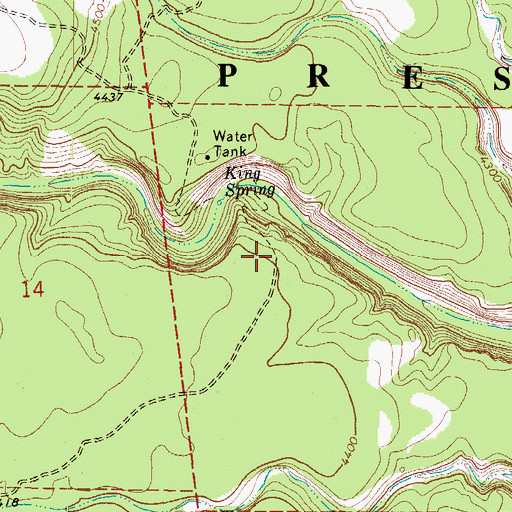 Topographic Map of King Tank, AZ