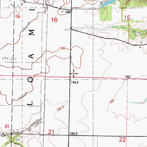 Topographic Map of Highwater Mark School (historical), IL