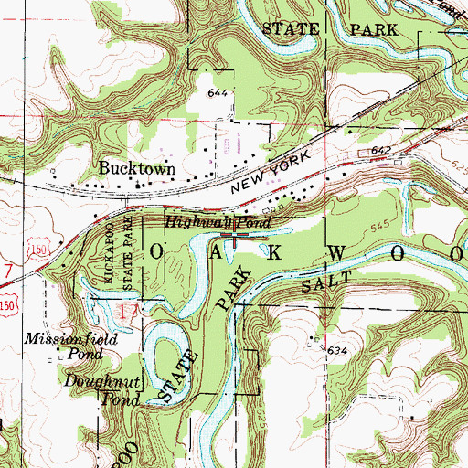 Topographic Map of Highway Pond, IL