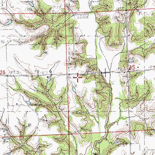 Topographic Map of Hill Crest School (historical), IL