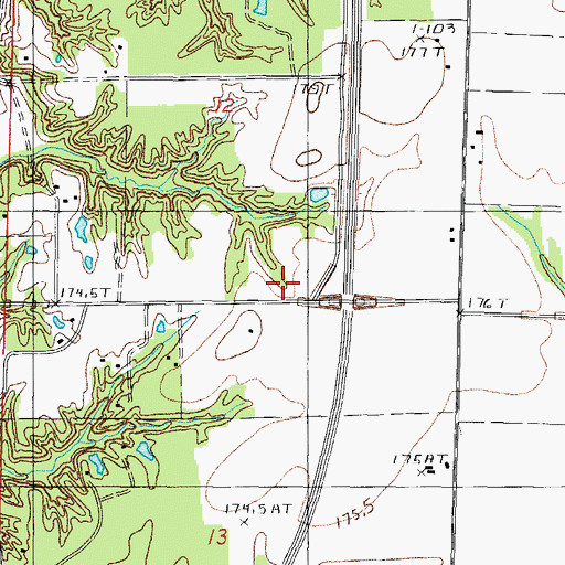Topographic Map of Hill School (historical), IL