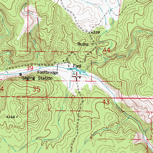 Topographic Map of Verde Ranch, AZ