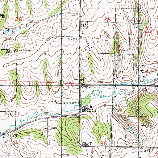 Topographic Map of Hillside School (historical), IL