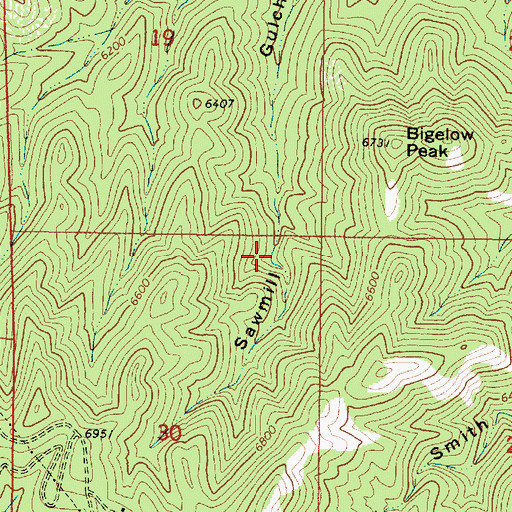 Topographic Map of Hidden Spring, AZ