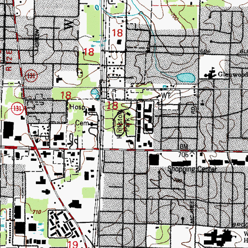 Topographic Map of Hinkston Park, IL