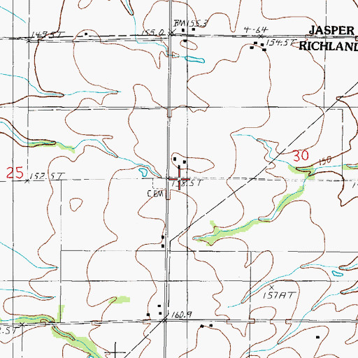 Topographic Map of Hinman School (historical), IL