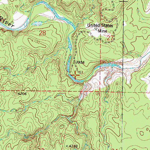 Topographic Map of Bear Siding, AZ