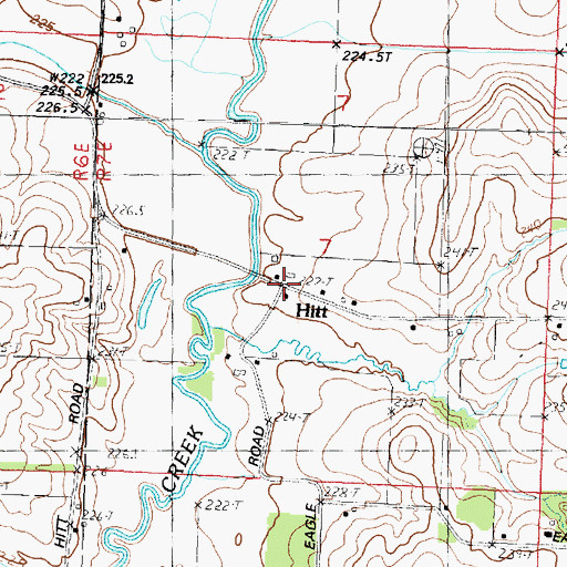 Topographic Map of Hitt, IL