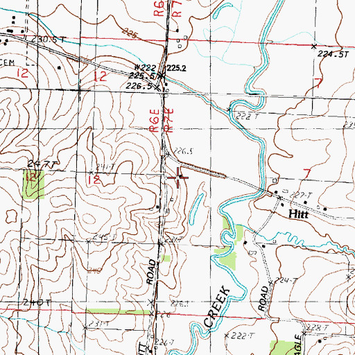 Topographic Map of Hitt School (historical), IL