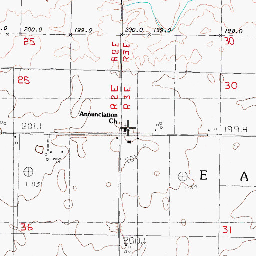 Topographic Map of Hoarty School (historical), IL