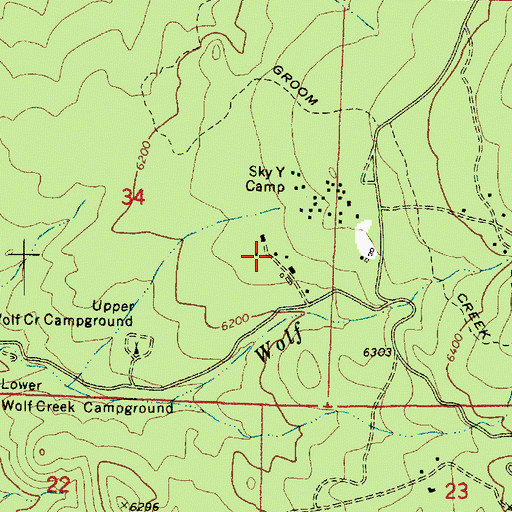 Topographic Map of Pine Summit Camp, AZ