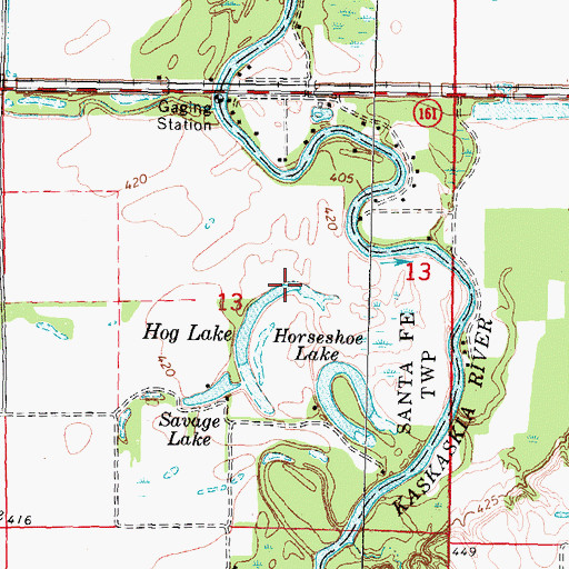 Topographic Map of Hog Lake, IL