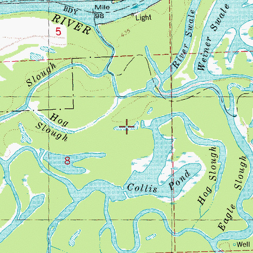 Topographic Map of Hog Slough, IL