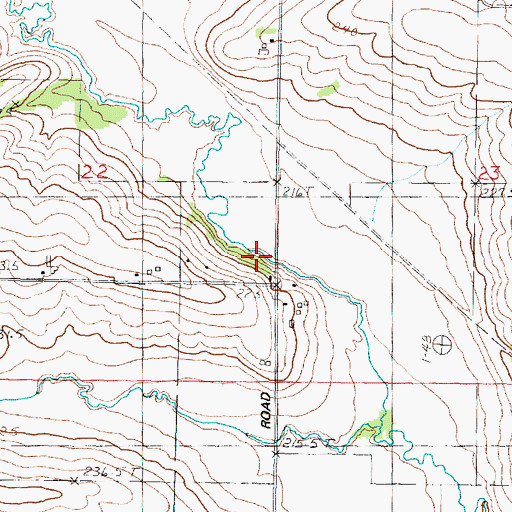 Topographic Map of Hogan School (historical), IL