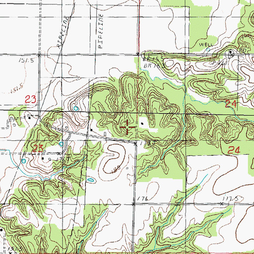 Topographic Map of Hogge School (historical), IL