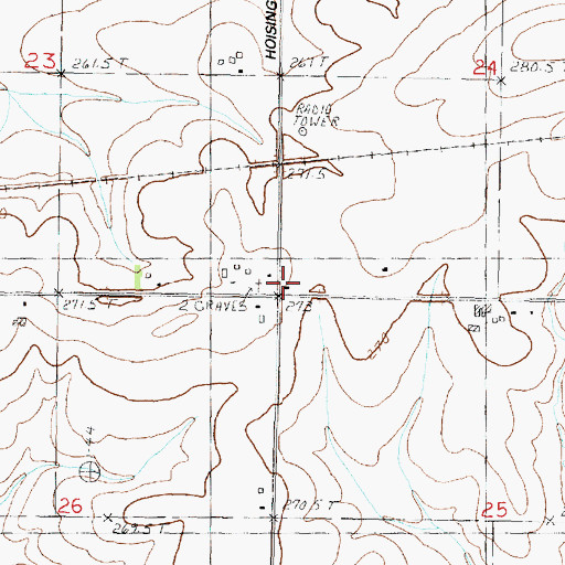 Topographic Map of Hoisington School (historical), IL