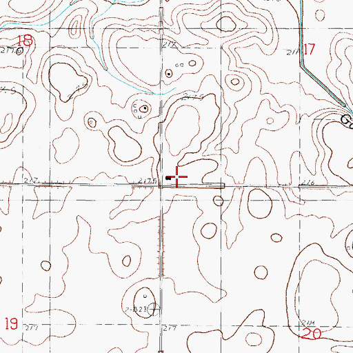 Topographic Map of Hoke School (historical), IL