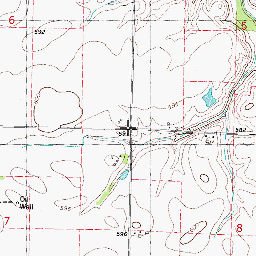 Topographic Map of Holben School (historical), IL