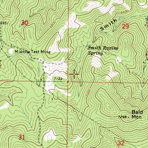 Topographic Map of Pear Spring, AZ