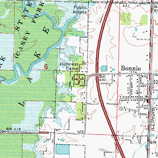 Topographic Map of Holiness Camp, IL