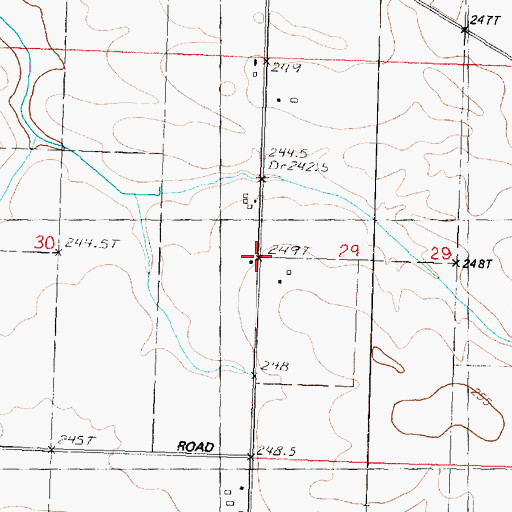 Topographic Map of Hollister School (historical), IL
