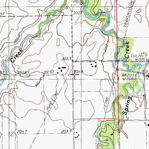 Topographic Map of Holtz School (historical), IL