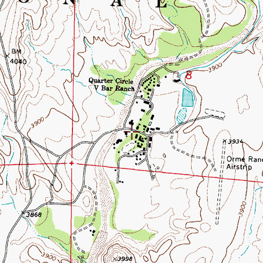 Topographic Map of The Orme School, AZ