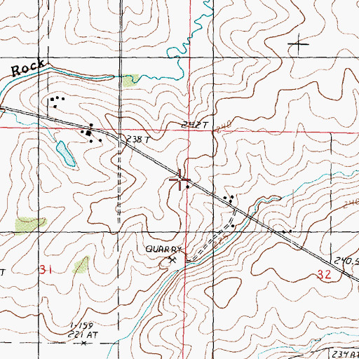 Topographic Map of Honberger School (historical), IL