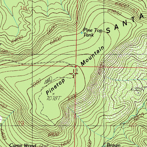 Topographic Map of Pinetop Trick Tank, AZ