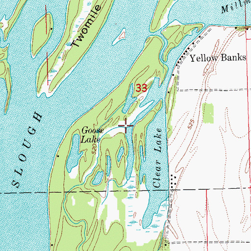 Topographic Map of Honey Creek, IL