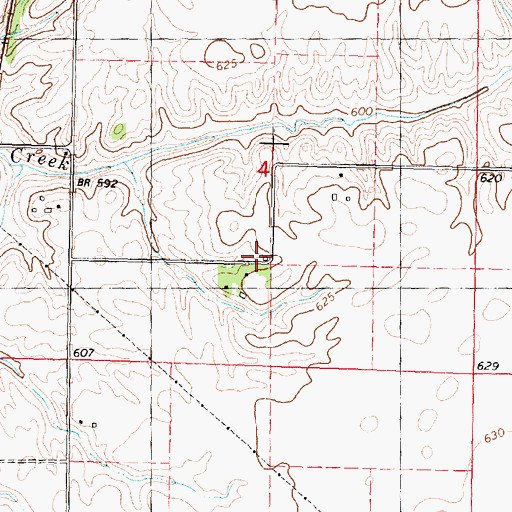 Topographic Map of Honey Heart School (historical), IL