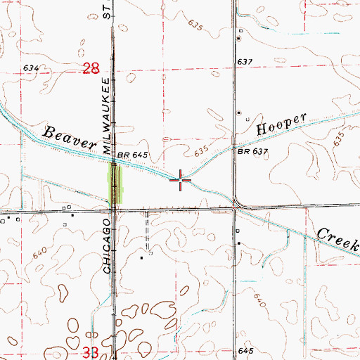 Topographic Map of Hooper Branch, IL