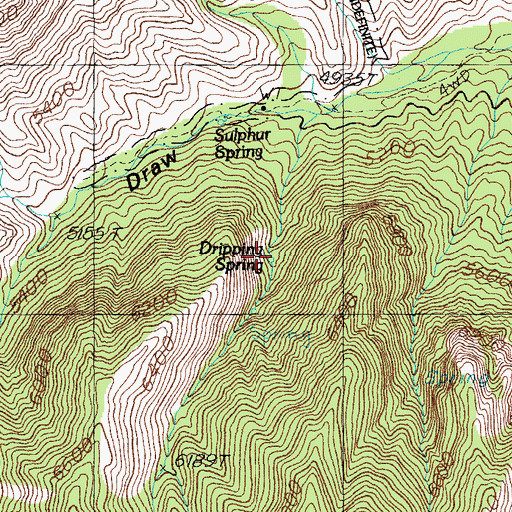 Topographic Map of Dripping Spring, AZ