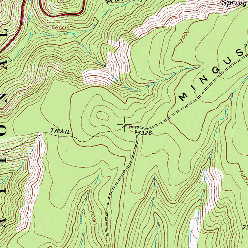 Topographic Map of Trick Tank, AZ