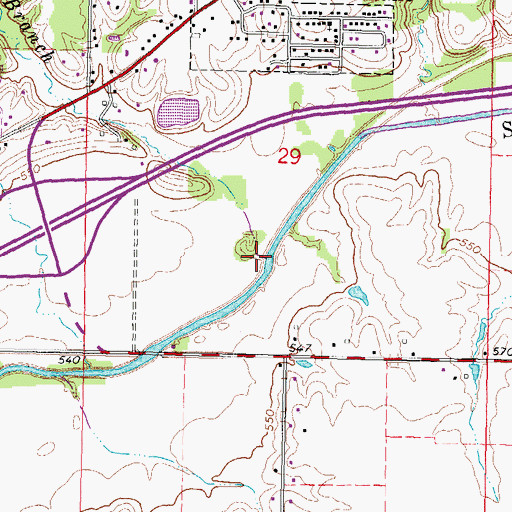 Topographic Map of Hoover Branch, IL