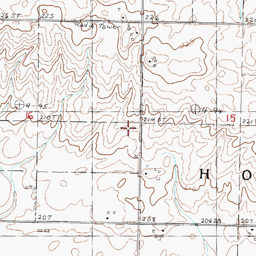 Topographic Map of Hope Center School (historical), IL
