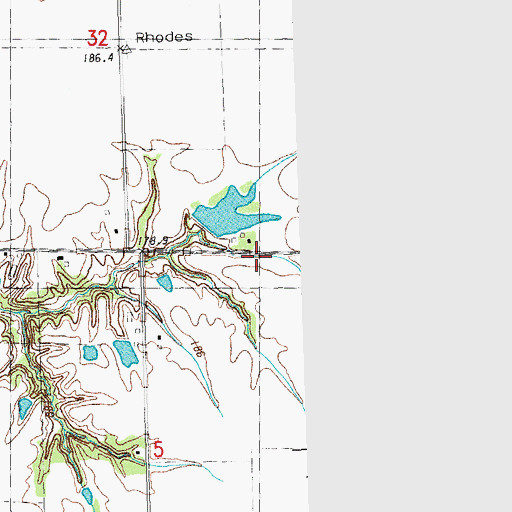 Topographic Map of Hopewell School (historical), IL