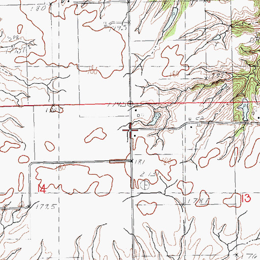 Topographic Map of Hopewell School (historical), IL
