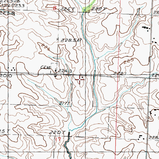 Topographic Map of Hopewell School (historical), IL